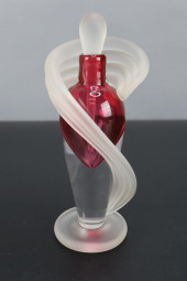 ART DECO STYLE HAND BLOWN GLAS
