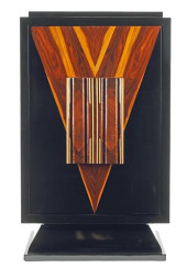 ART DECO STYLE INLAID REVOLVIN