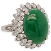 ART DECO STYLE JADE AND DIAMON