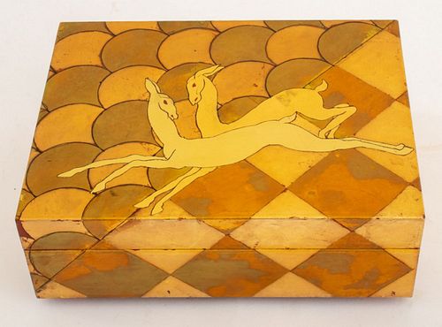 ART DECO STYLE LACQUER BOX WITH