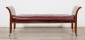 ART DECO STYLE LEATHER BENCHAr