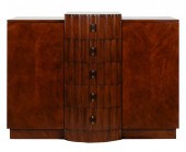 ART DECO-STYLE MAHOGANY CABINE