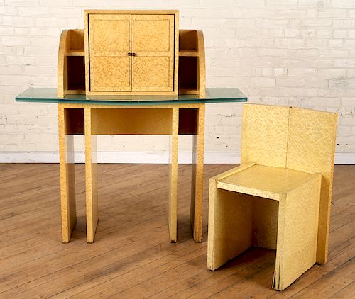 ART DECO STYLE MAPLE CABINET