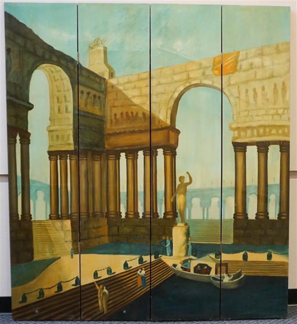 ART DECO STYLE PAINTED AND