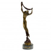 ART DECO STYLE PATINATED BRONZ