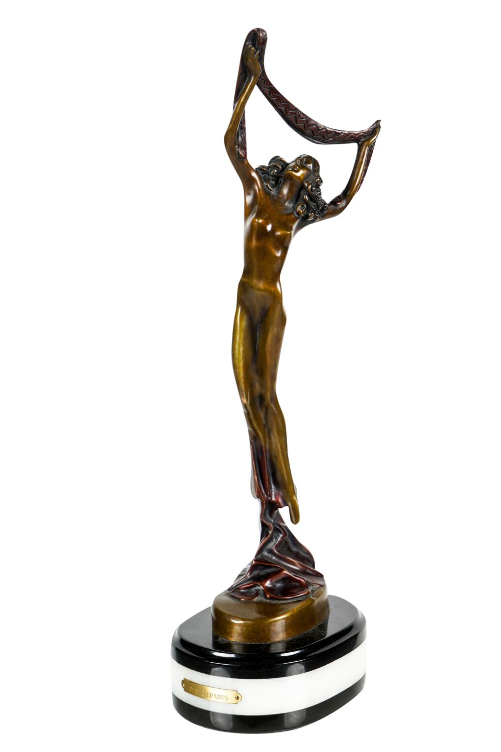 ART DECO-STYLE PATINATED BRONZE