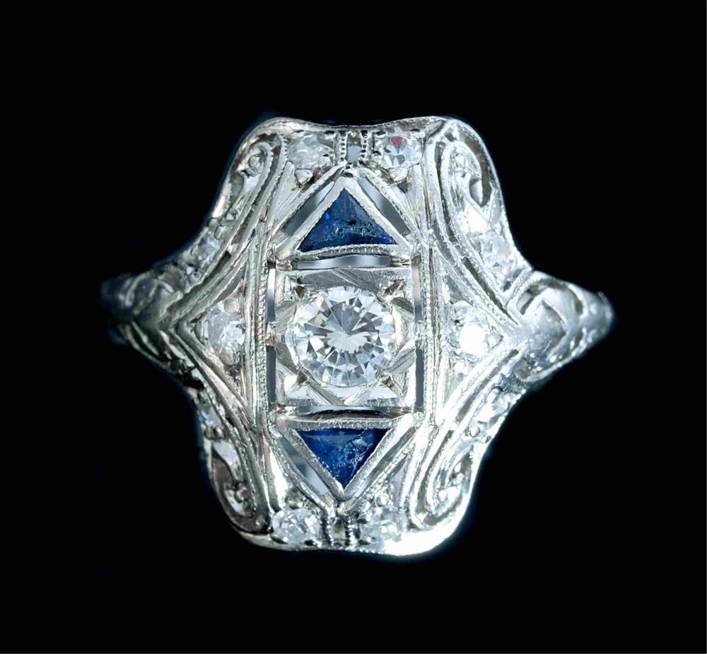 ART DECO STYLE PLATINUM DIAMOND &