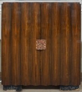 ART DECO STYLE ROSEWOOD VENEER