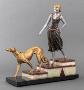 ART DECO STYLE SCULPTURE WOMAN