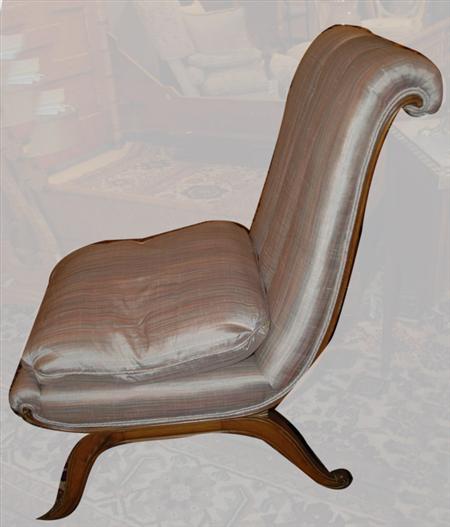 Art Deco Style Silk Upholstered