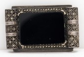 ART DECO STYLE SILVER ONYX MAR