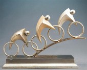 ART DECO STYLE SILVERED METAL