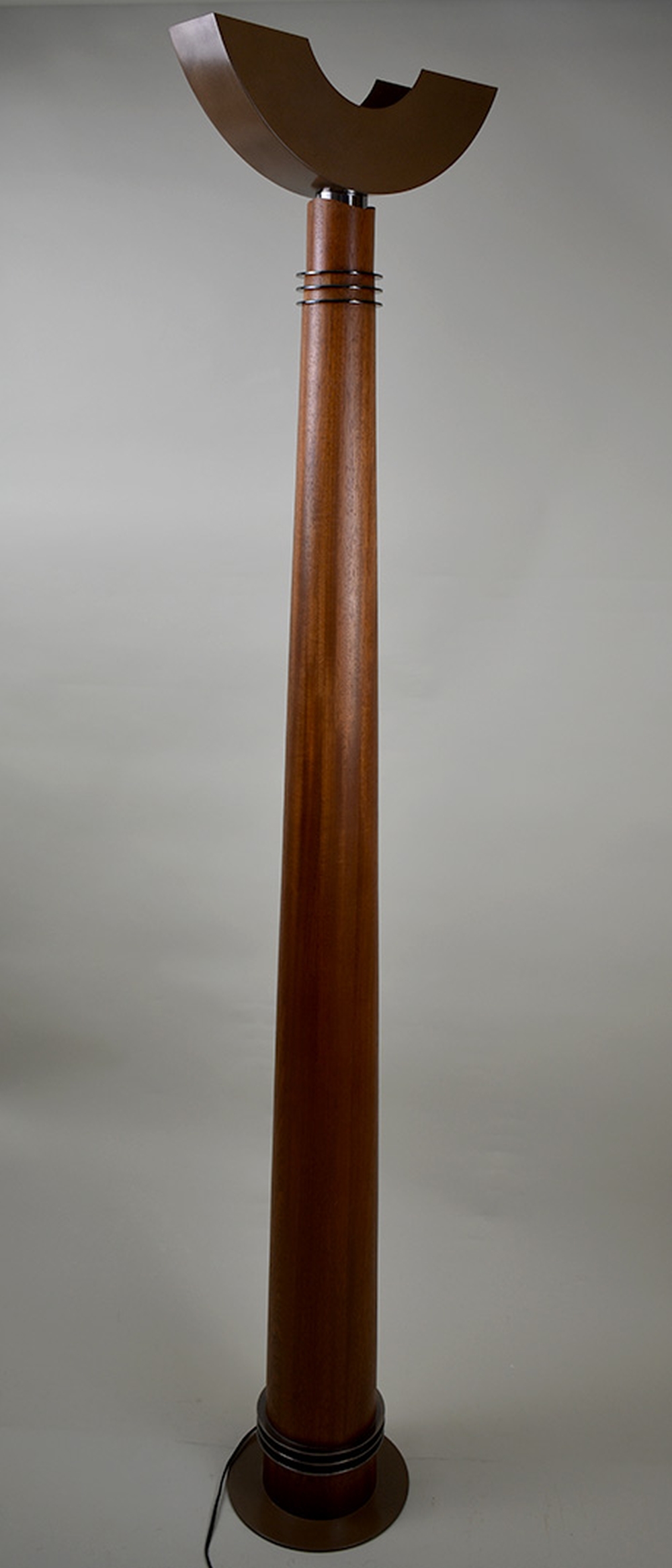 ART DECO STYLE STAINED WOOD & METAL