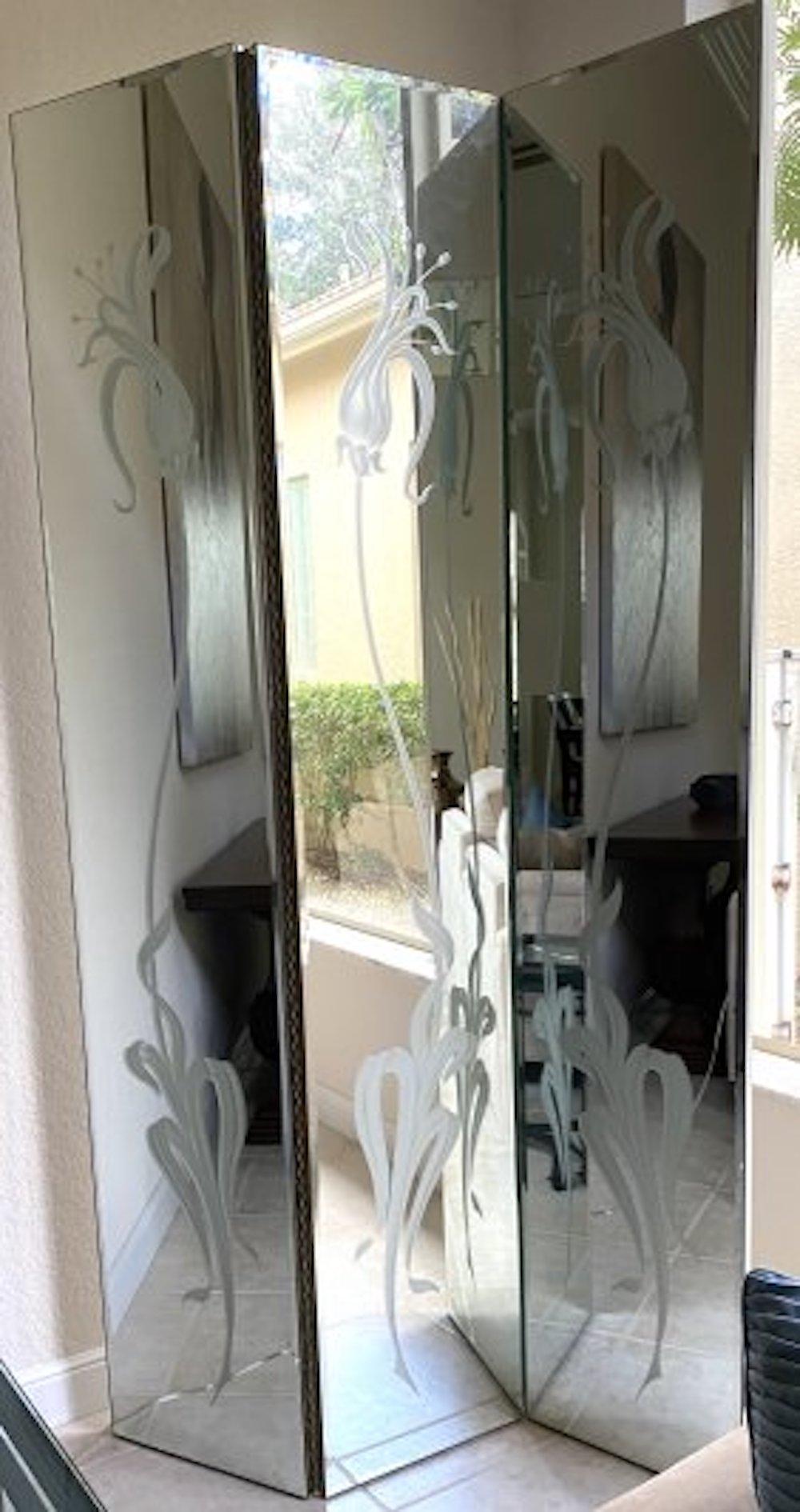 ART DECO STYLE THREE-FOLD MIRROR