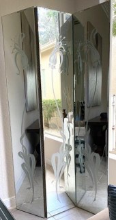 ART DECO STYLE THREE-FOLD MIRR