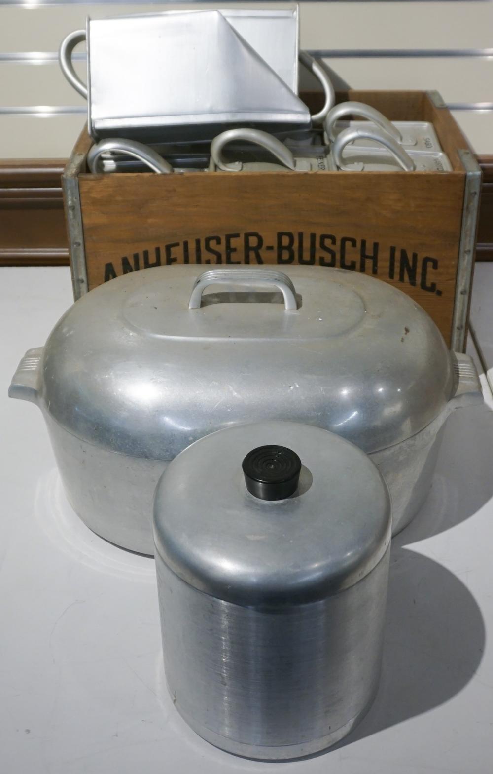 ART DECO STYLE TIN POACHER, TIN