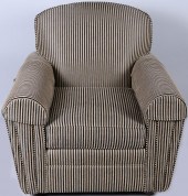 ART DECO STYLE UPHOLSTERED CLU