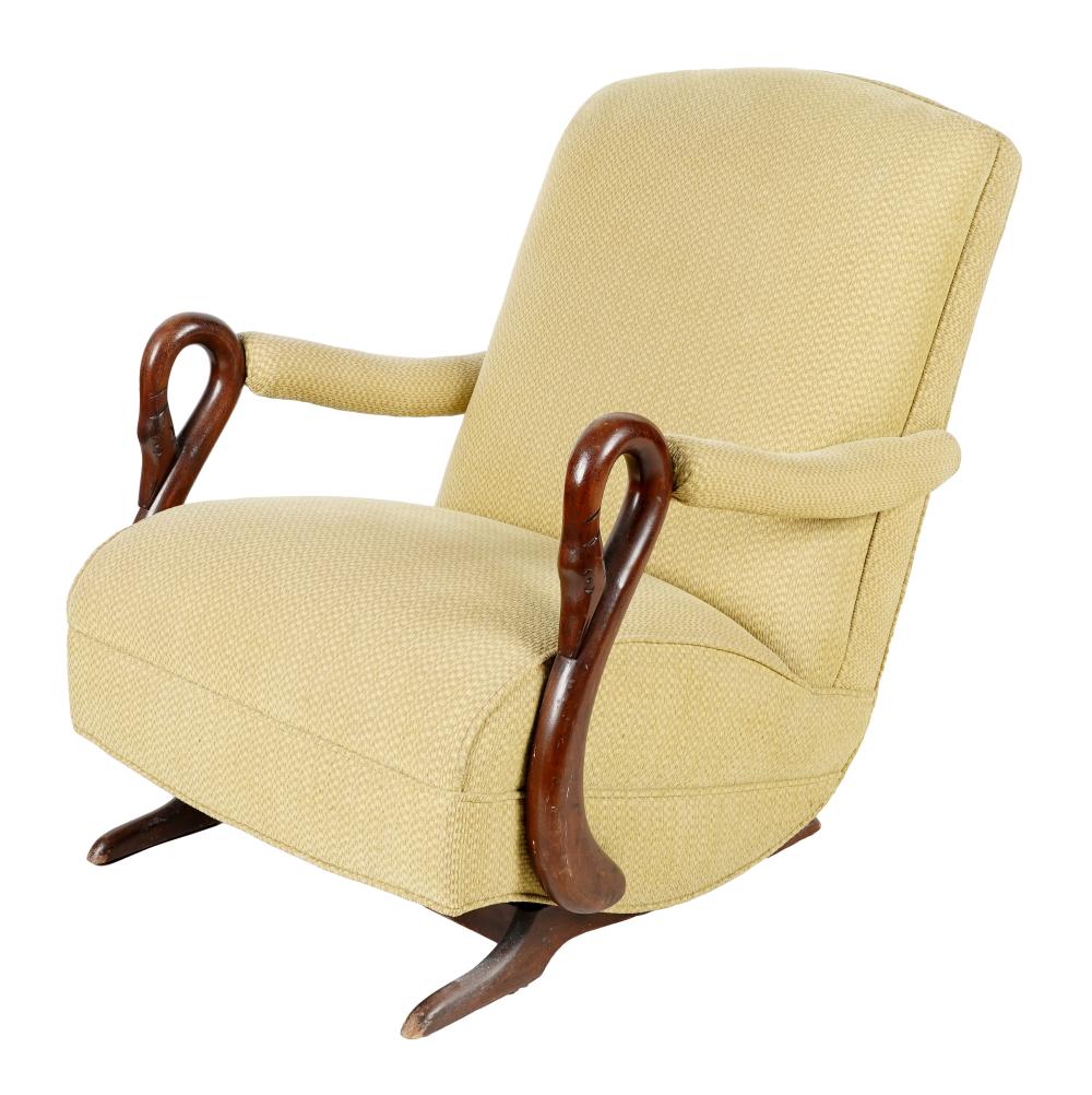 ART DECO-STYLE UPHOLSTERED