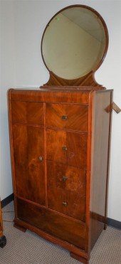 ART DECO STYLE WALNUT WATERFAL