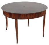 ART DECO STYLE WOODEN DEMILUNE