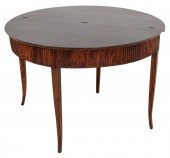 ART DECO STYLE WOODEN DEMILUNE
