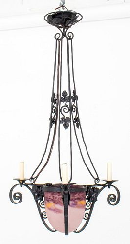 ART DECO STYLE WROUGHT IRON HALL