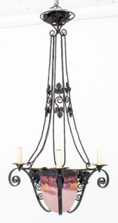 ART DECO STYLE WROUGHT IRON HA