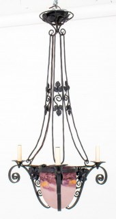 ART DECO STYLE WROUGHT IRON HA