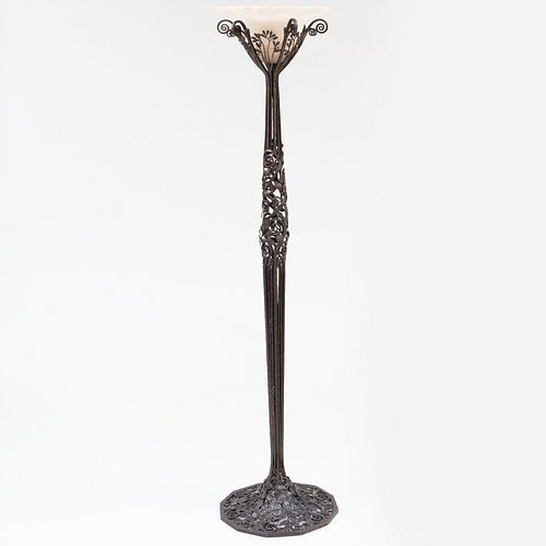 ART DECO STYLE WROUGHT IRON AND