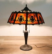 ART DECO TABLE LAMP WITH MICA