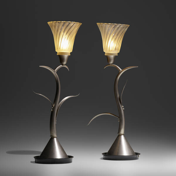 Art Deco. Table lamps, pair. c.