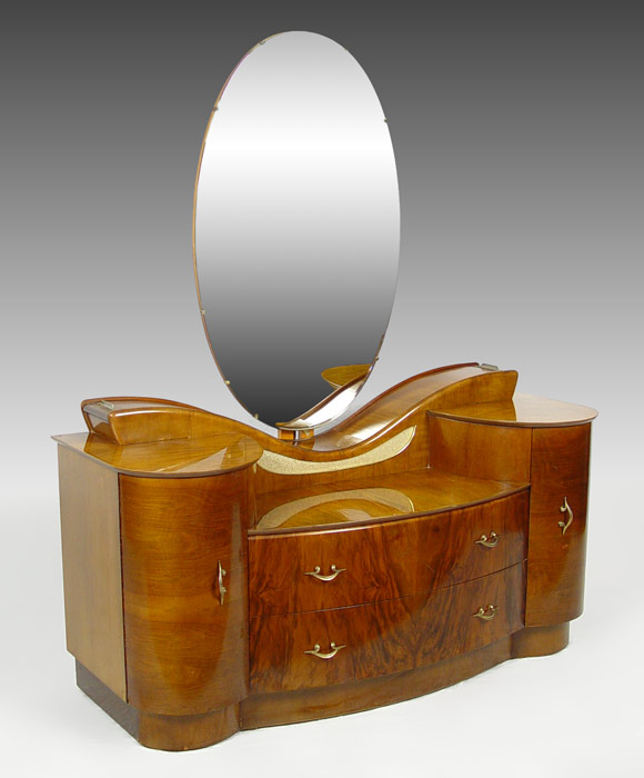 ART DECO TAMBOUR VANITY WITH