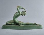 ART DECO TERRACOTTA FIGUREAn A