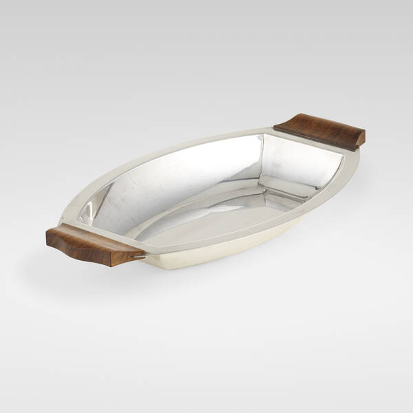 Art Deco. Tray. c. 1940, silver