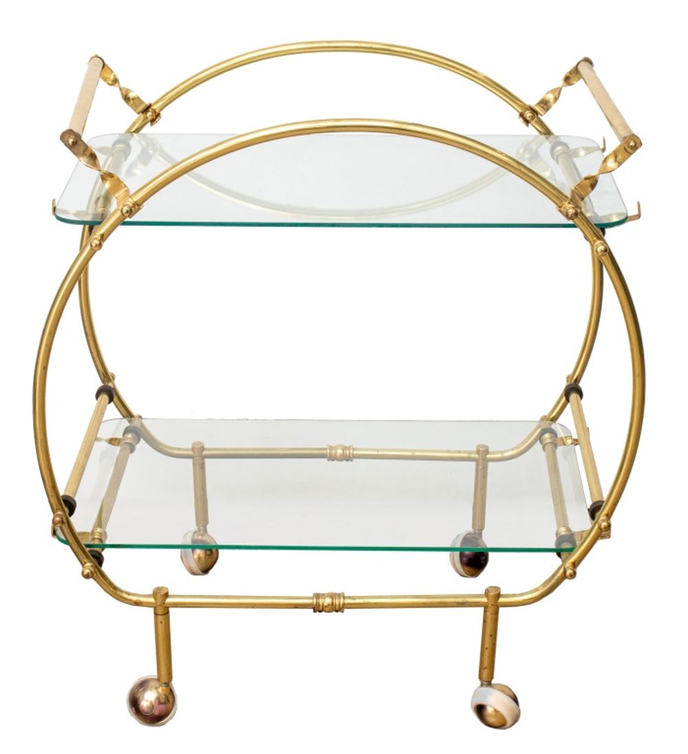 ART DECO TWO-TIER BRASS CIRCLE