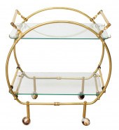 ART DECO TWO-TIER BRASS CIRCLE