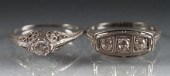 Art Deco unmarked white gold a