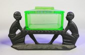 ART DECO URANIUM GLASS CIGARET