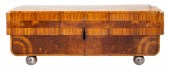ART DECO WALNUT AND WALNUT BUR