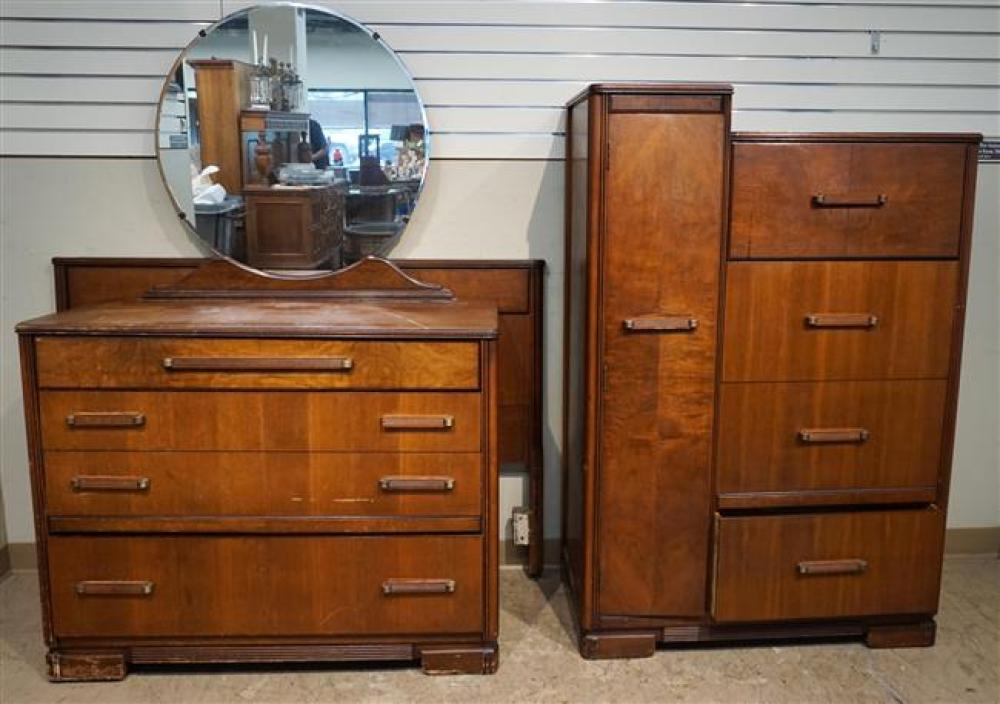 ART DECO WALNUT DRESSER WITH
