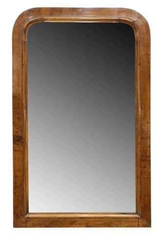 ART DECO WALNUT FRAMED WALL MIRROR,