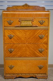 ART DECO WALNUT 'WATERFALL' TA