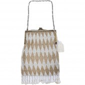 ART DECO WHITE AND GOLD GEOMET