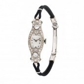 ART DECO WHITE GOLD AND DIAMON