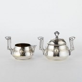 ART DECO WMF SUGAR BOWL & CREA