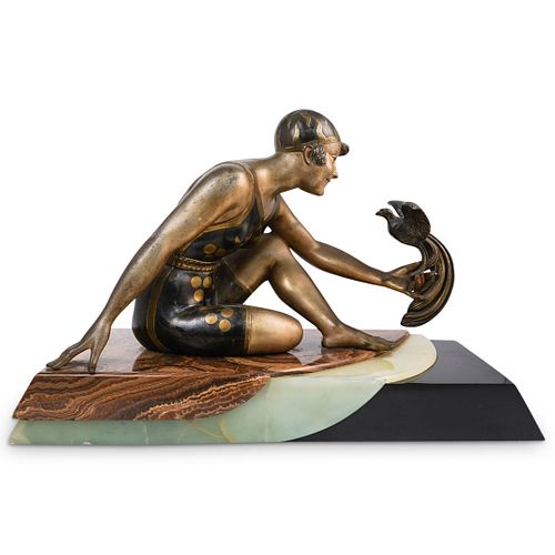ART DECO WOMEN & BIRD