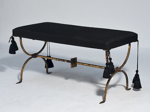 ART DECO WROUGHT IRON BENCHArt Deco