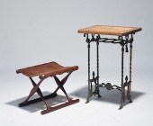 ART DECO WROUGHT IRON STAND AN