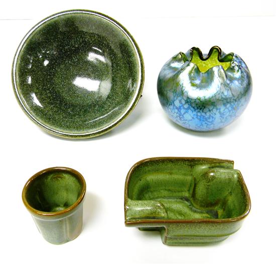 Art glass and pottery including: