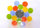 ART GLASS BOWL "SOLEIL VERRE",